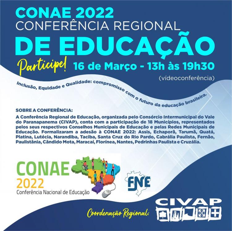 IV CONAE 2022 – CONFERÊNCIA REGIONAL DE EDUCAÇÃO